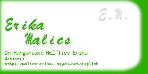 erika malics business card